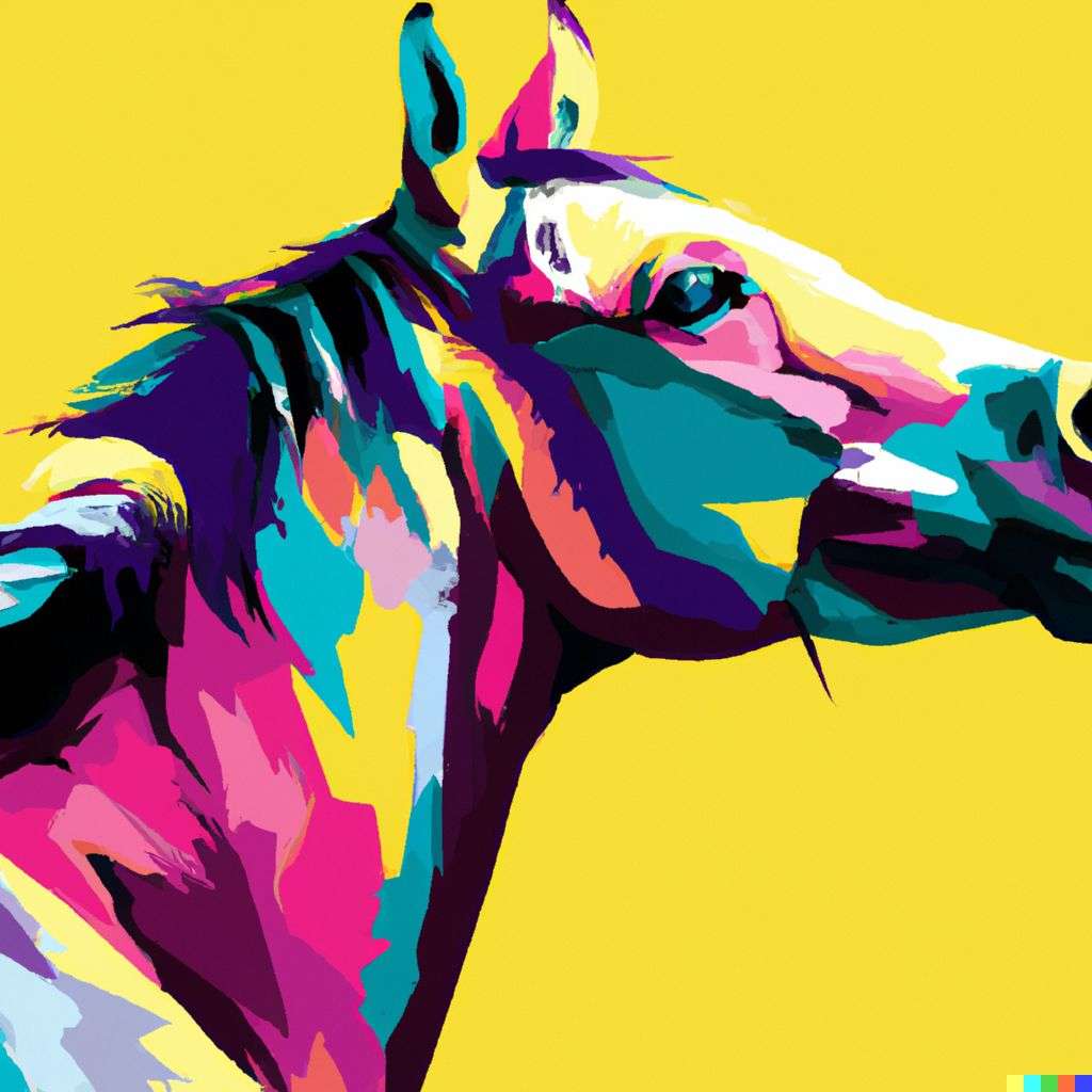 a horse, pop art